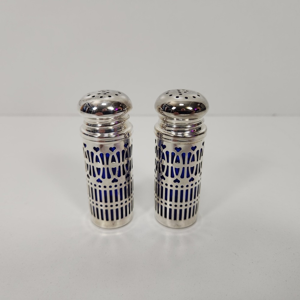 Vintage‎ WM Rogers & Son SALT & PEPPER SHAKERS SILVERPLATE SLEEVES 2 3/4" NOS